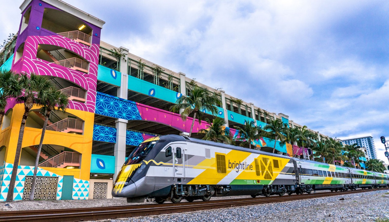 Brightline train in West Palm Beach